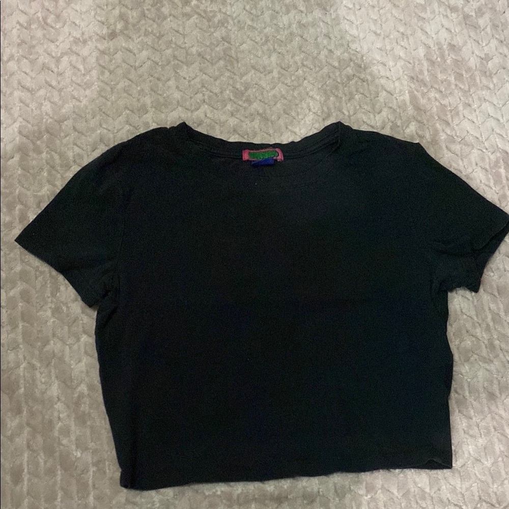 Black Cropped T-Shirt